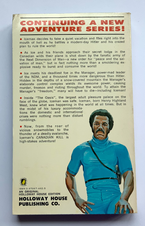 THE ICEMAN no.6 CANADIAN KILL United States crime pulp fiction book 1974